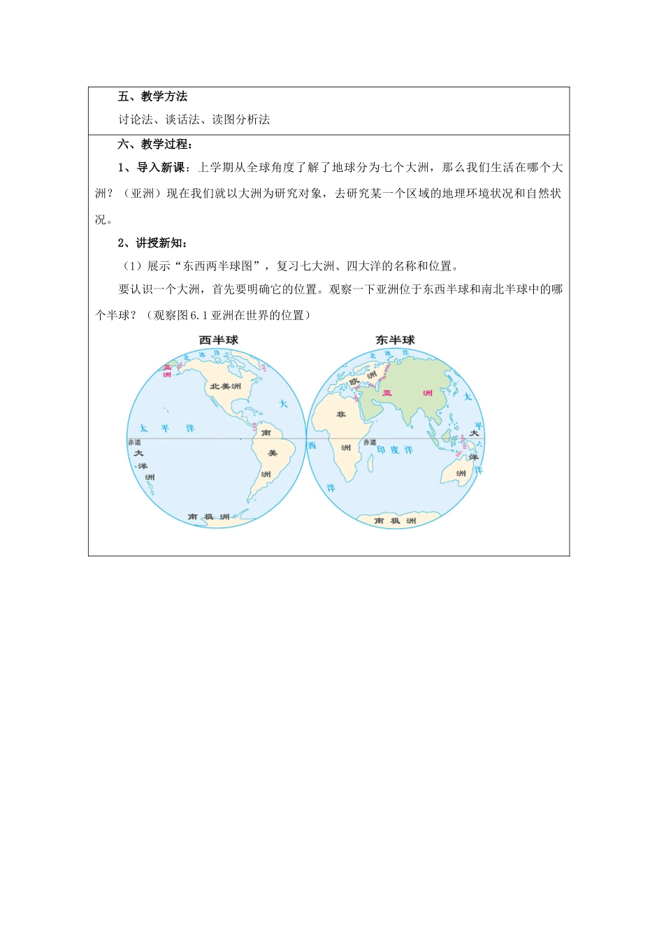 七年级地理下册 第六章 第一节 位置和范围教案3 （新版）新人教版_第2页