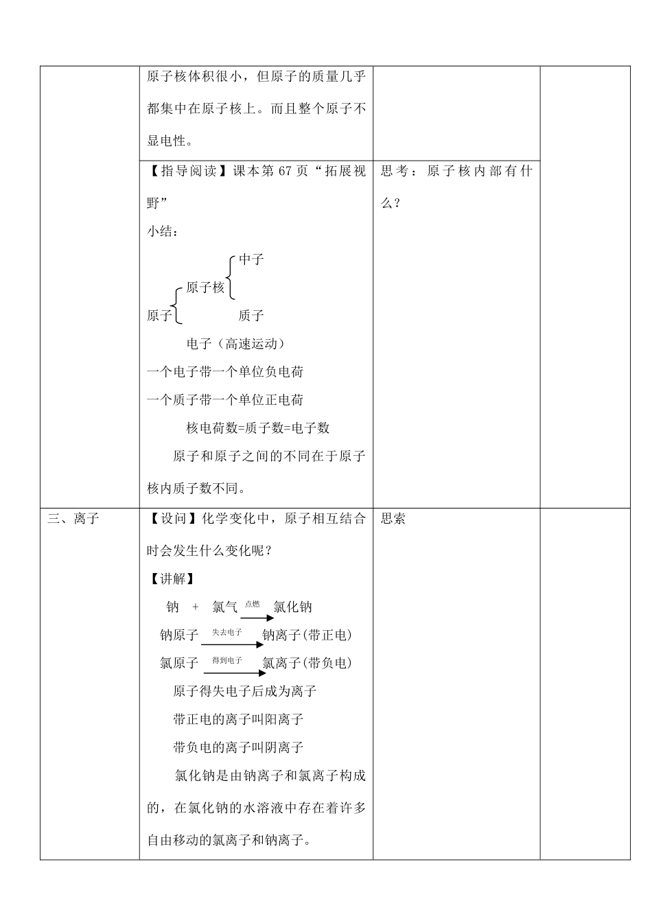 九年级化学 3.2构成物质的基本微粒教案（2）沪教版_第3页