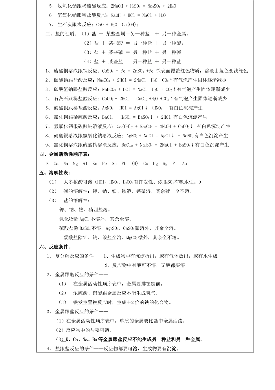 中考化学 酸碱盐的综合复习教案 浙教版_第2页