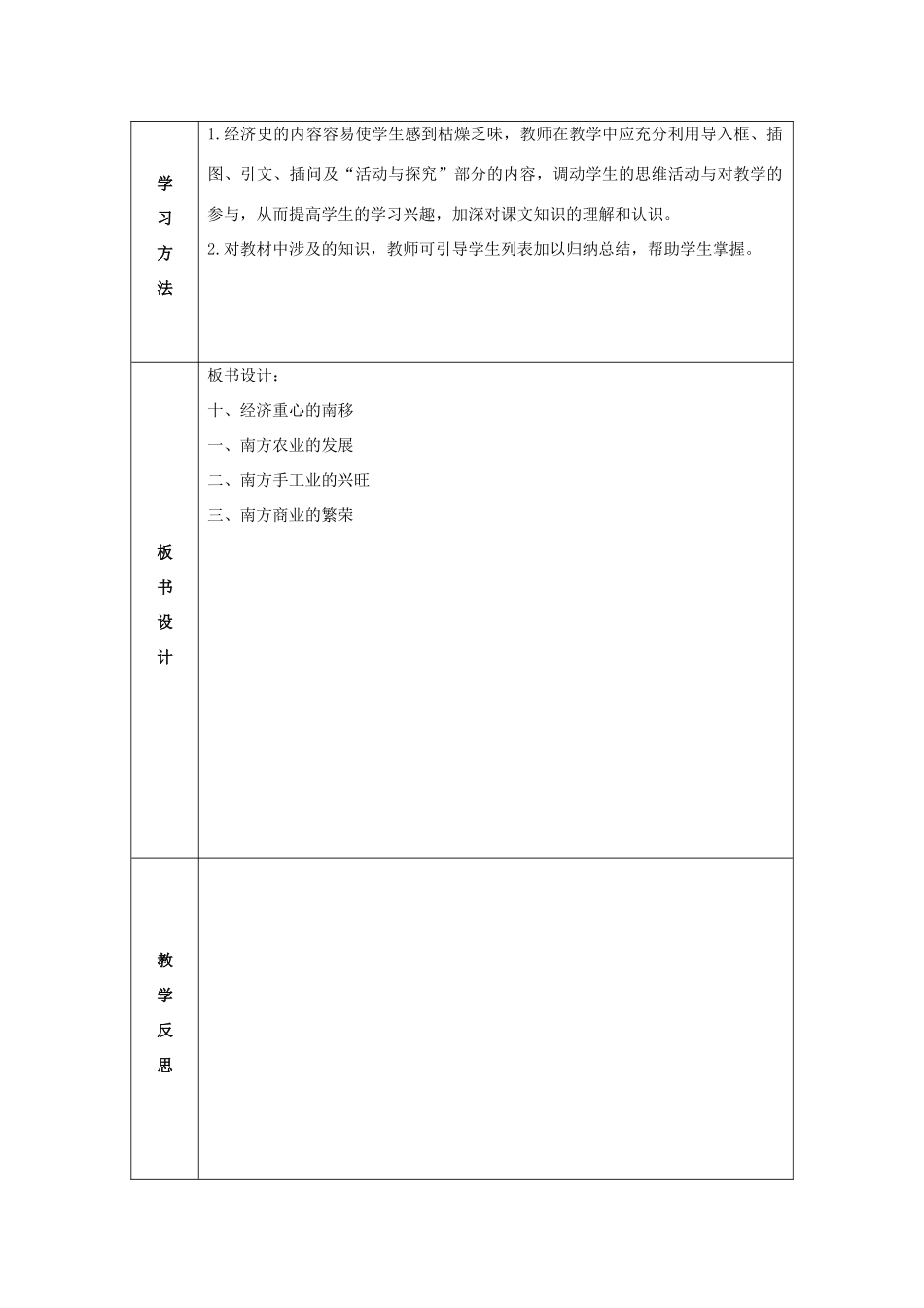七年级历史下册 第10课 经济重心的南移教案 新人教版_第2页