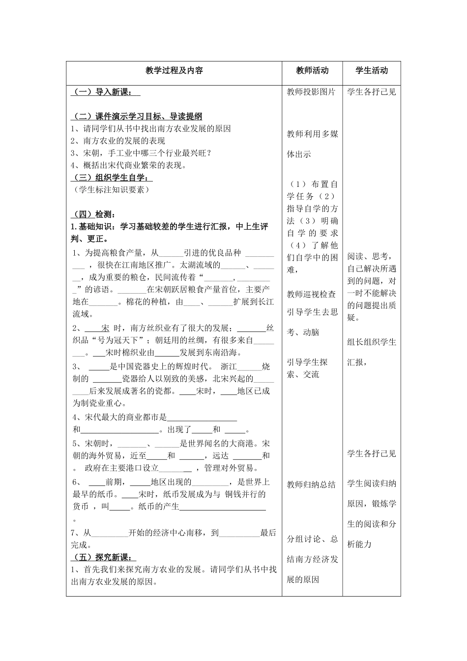 七年级历史下册 第10课 经济重心的南移教案 新人教版_第3页