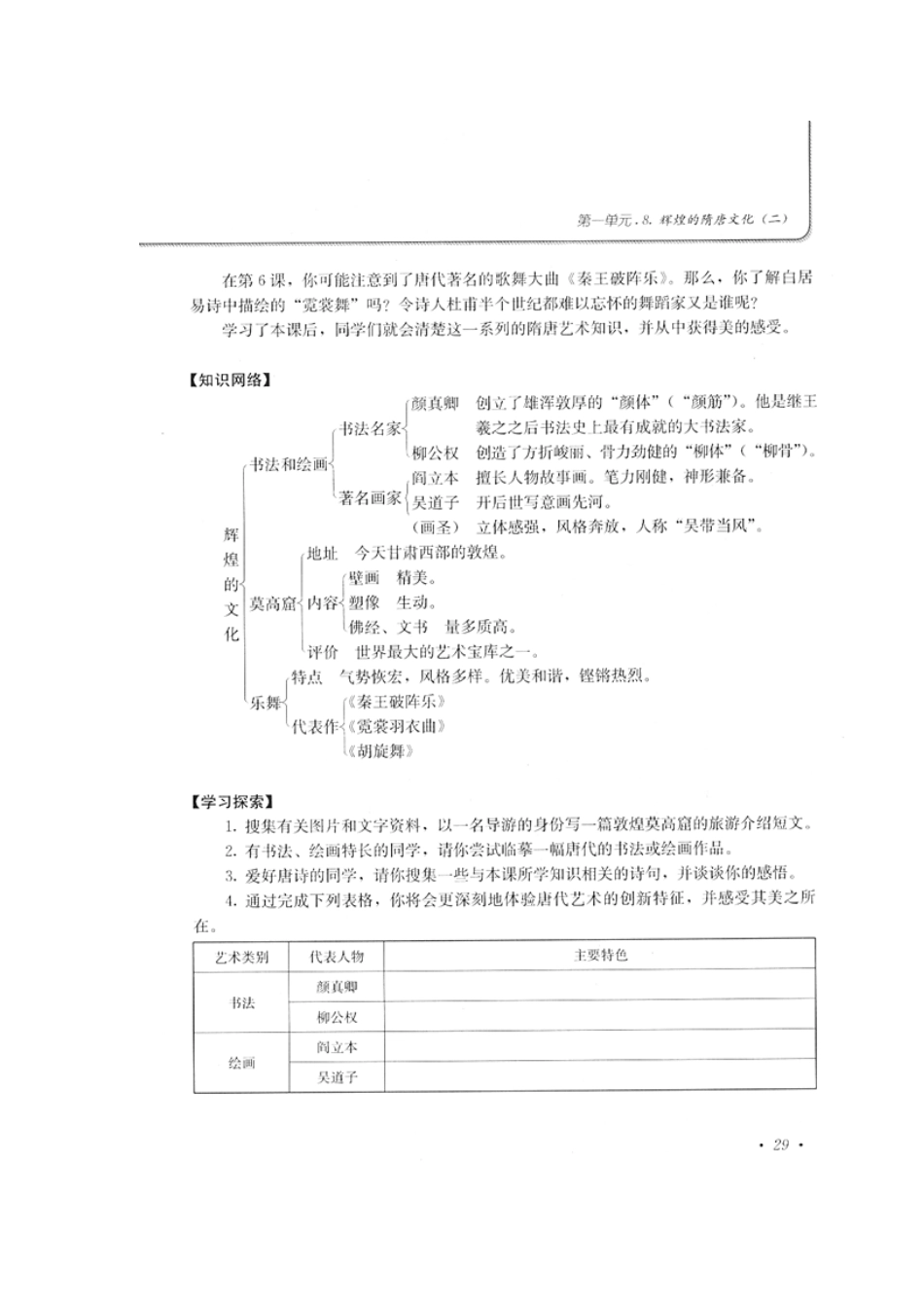 七年级历史素质教育新学案第8课　辉煌的隋唐文化（二）教案_第2页