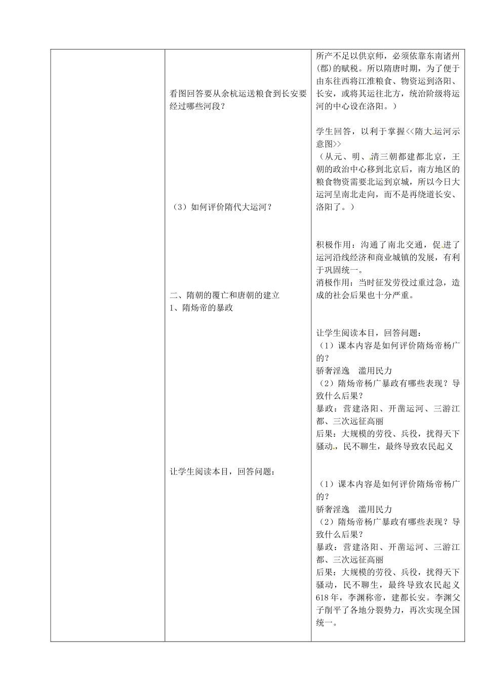 七年级历史下册 第1课 统一国家的重建教案 华东师大版-华东师大版初中七年级下册历史教案_第3页