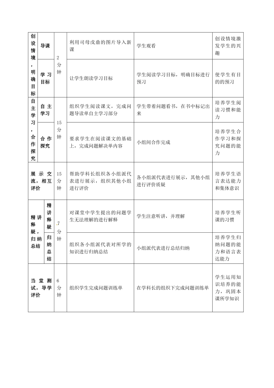 七年级历史上册 第5课 灿烂的青铜文明教学设计 新人教版-新人教版初中七年级上册历史教案_第2页