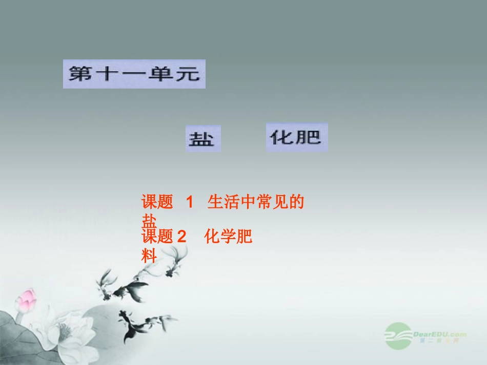 江苏省无锡市滨湖中学九年级化学下册《第十一单元 盐、化肥》课题1 生活中常见的盐课件1 新人教版_第1页