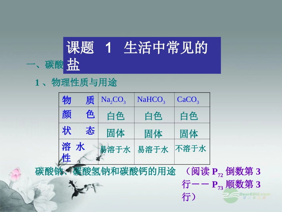 江苏省无锡市滨湖中学九年级化学下册《第十一单元 盐、化肥》课题1 生活中常见的盐课件1 新人教版_第2页
