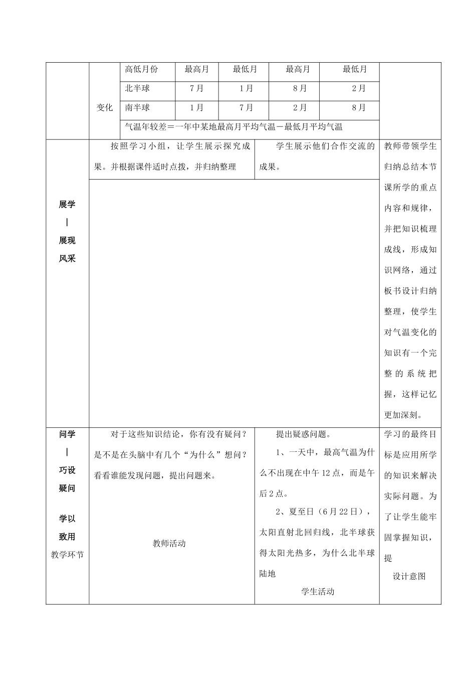 七年级地理上册 第4章 第2节气温的变化与差异（第1课时）教案 （新版）商务星球版-（新版）商务星球版初中七年级上册地理教案_第3页
