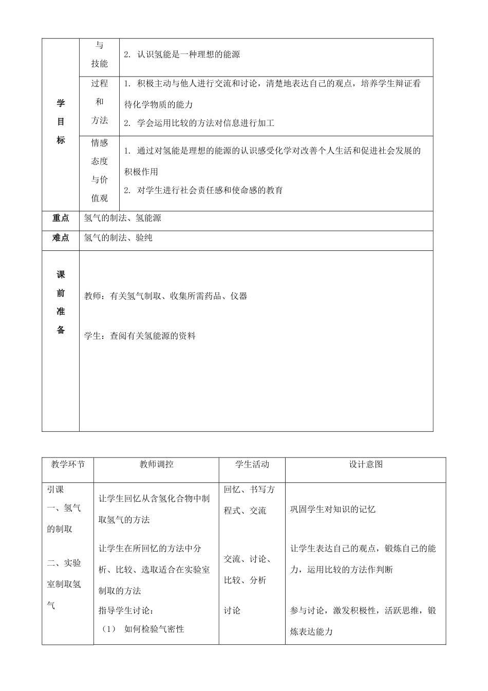 九年级化学 第9单元化学与社会发展精品教案 鲁教版_第3页
