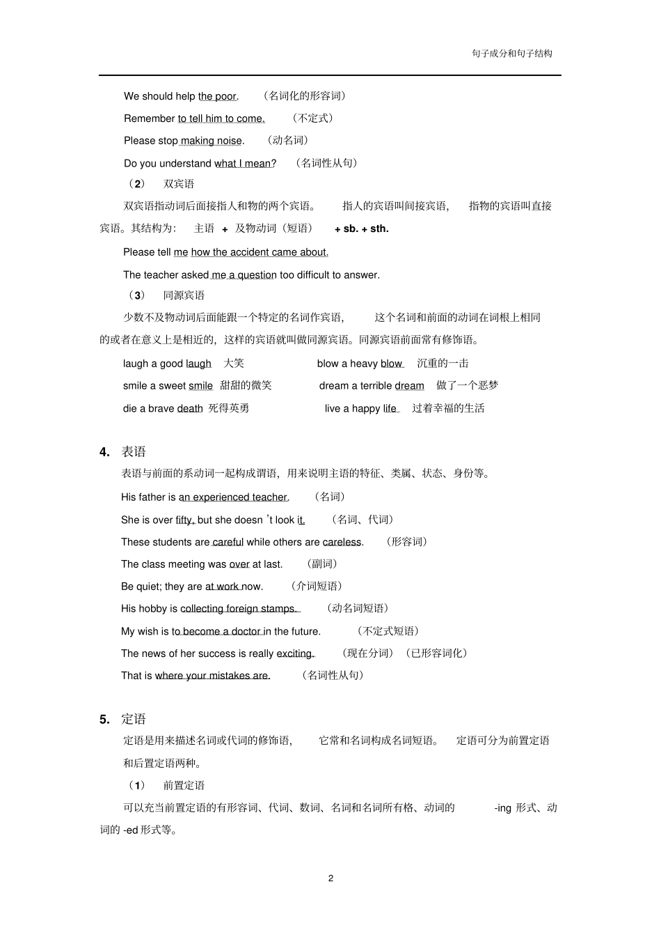 句子成分和句子结构_第2页