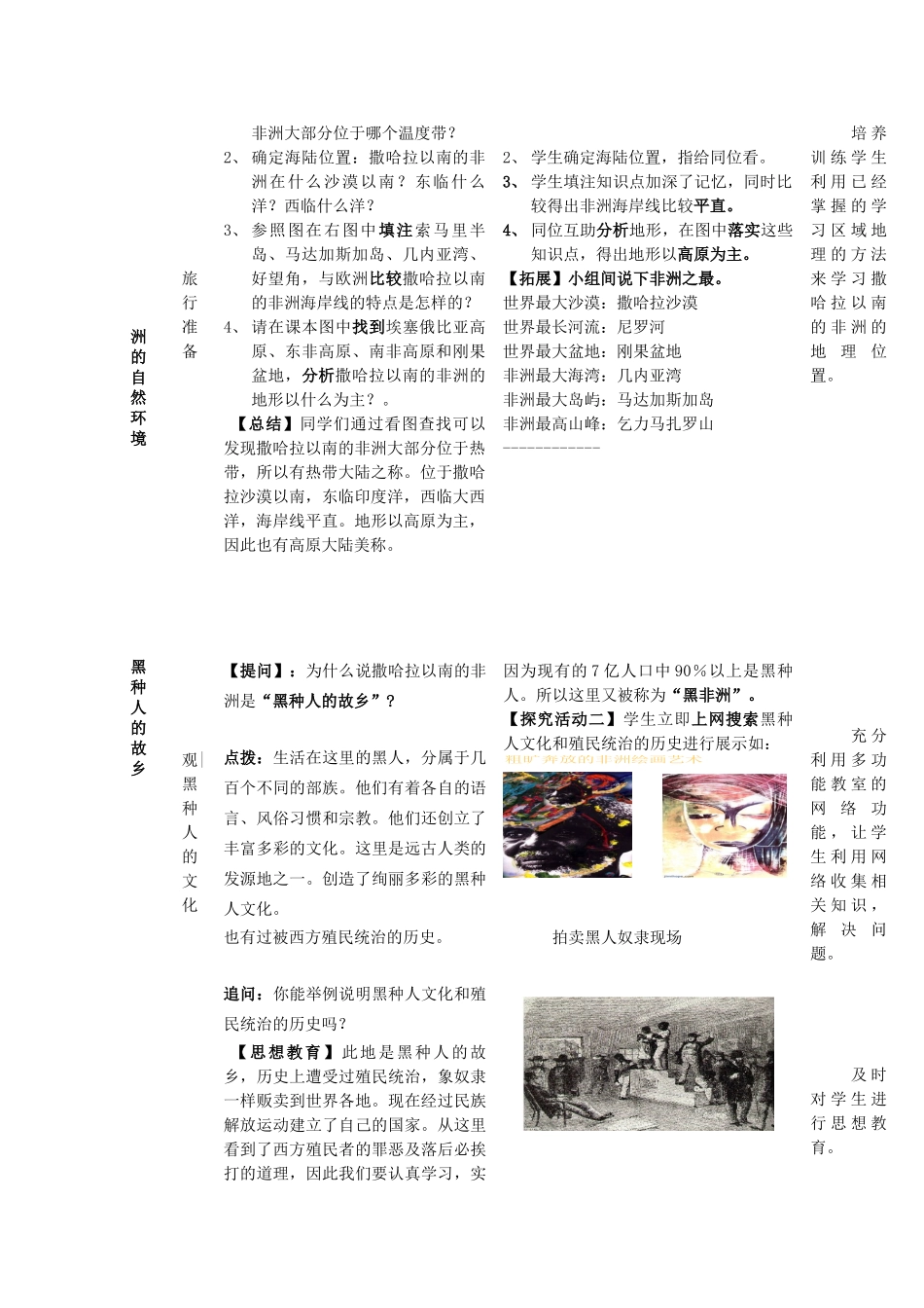 七年级地理下册 7.3《撒哈拉以南的非洲》教案 商务星球版-商务星球版初中七年级下册地理教案_第2页