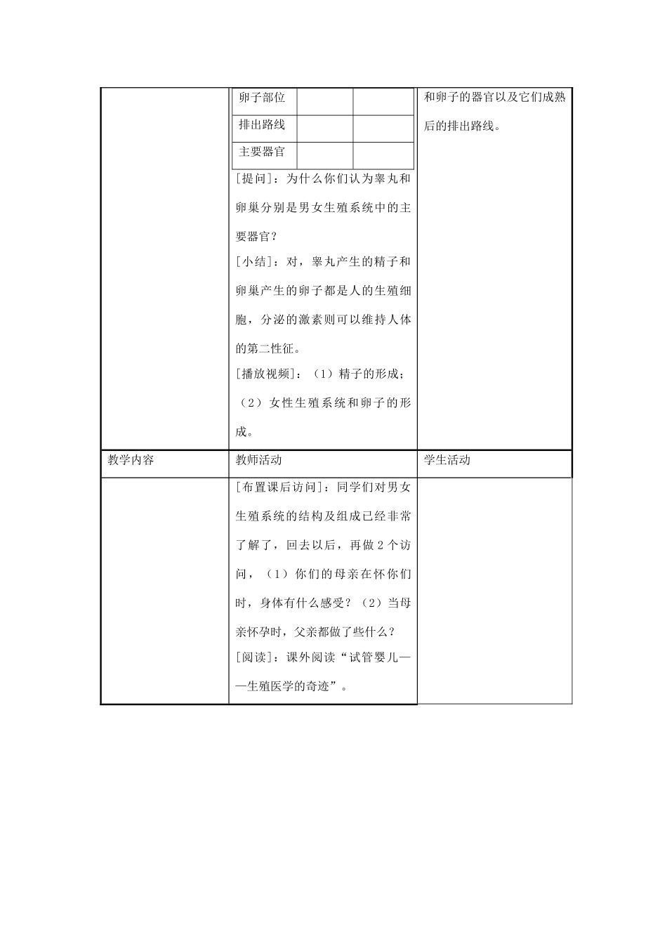 七年级生物《人的生长发育和青春期》教案2_第3页