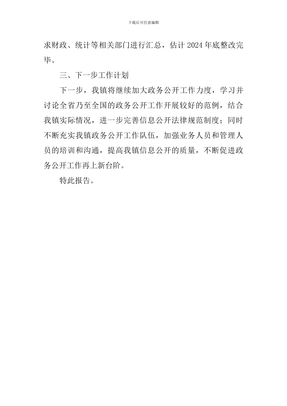 乡镇政务公开自查整改报告_第2页