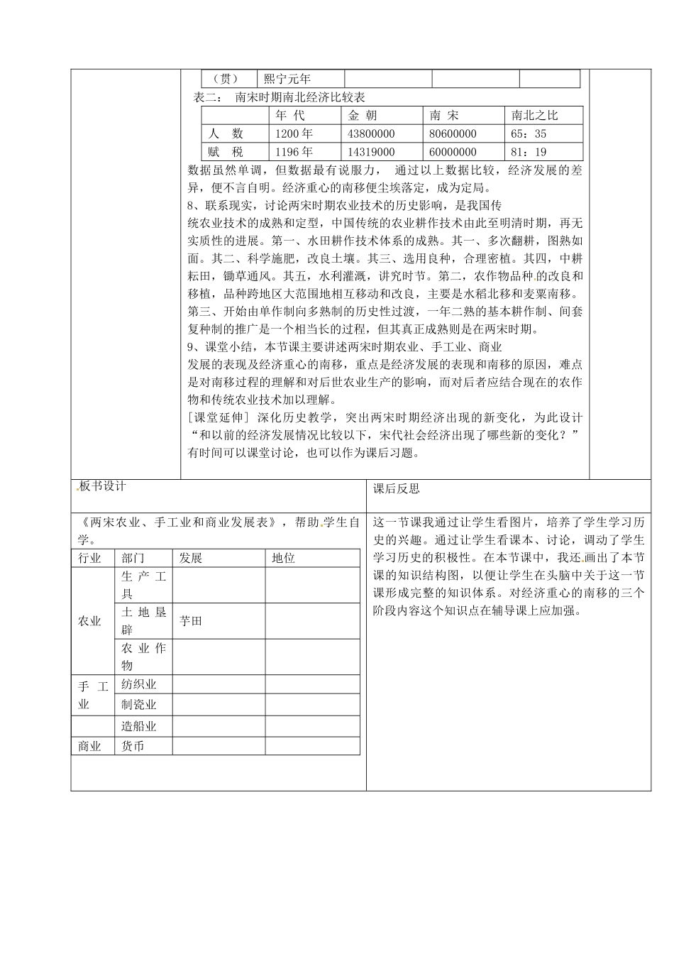 七年级历史下册 第8课 经济重心的南移教案 华东师大版-华东师大版初中七年级下册历史教案_第3页