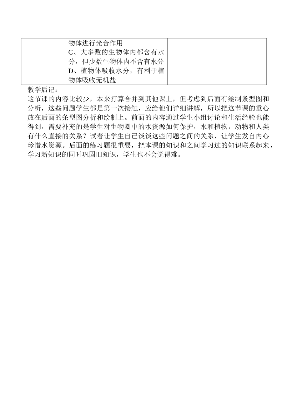 七年级生物 绿色植物的生活需要水新人教版_第3页