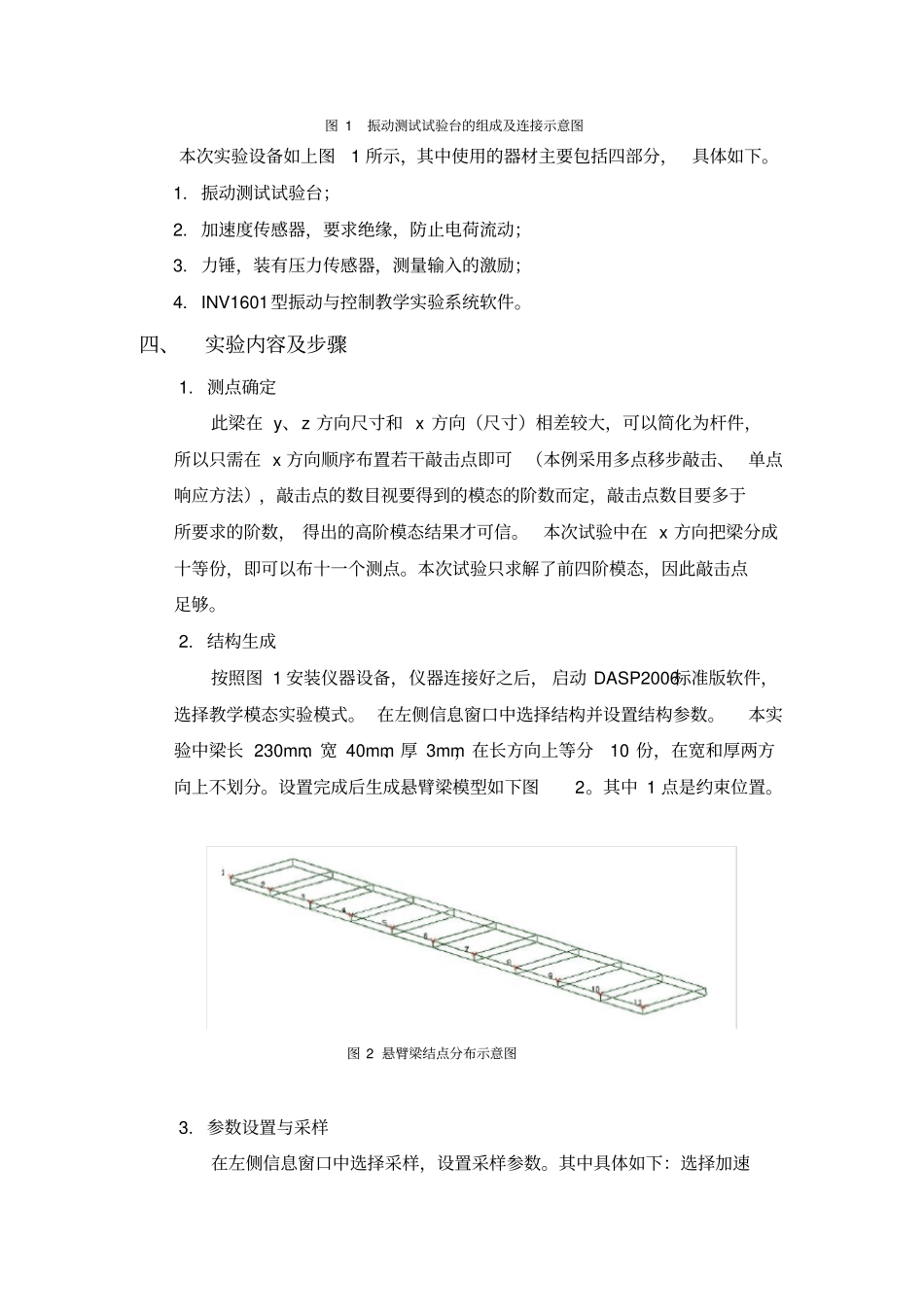 悬臂梁地振动模态试验报告材料_第3页