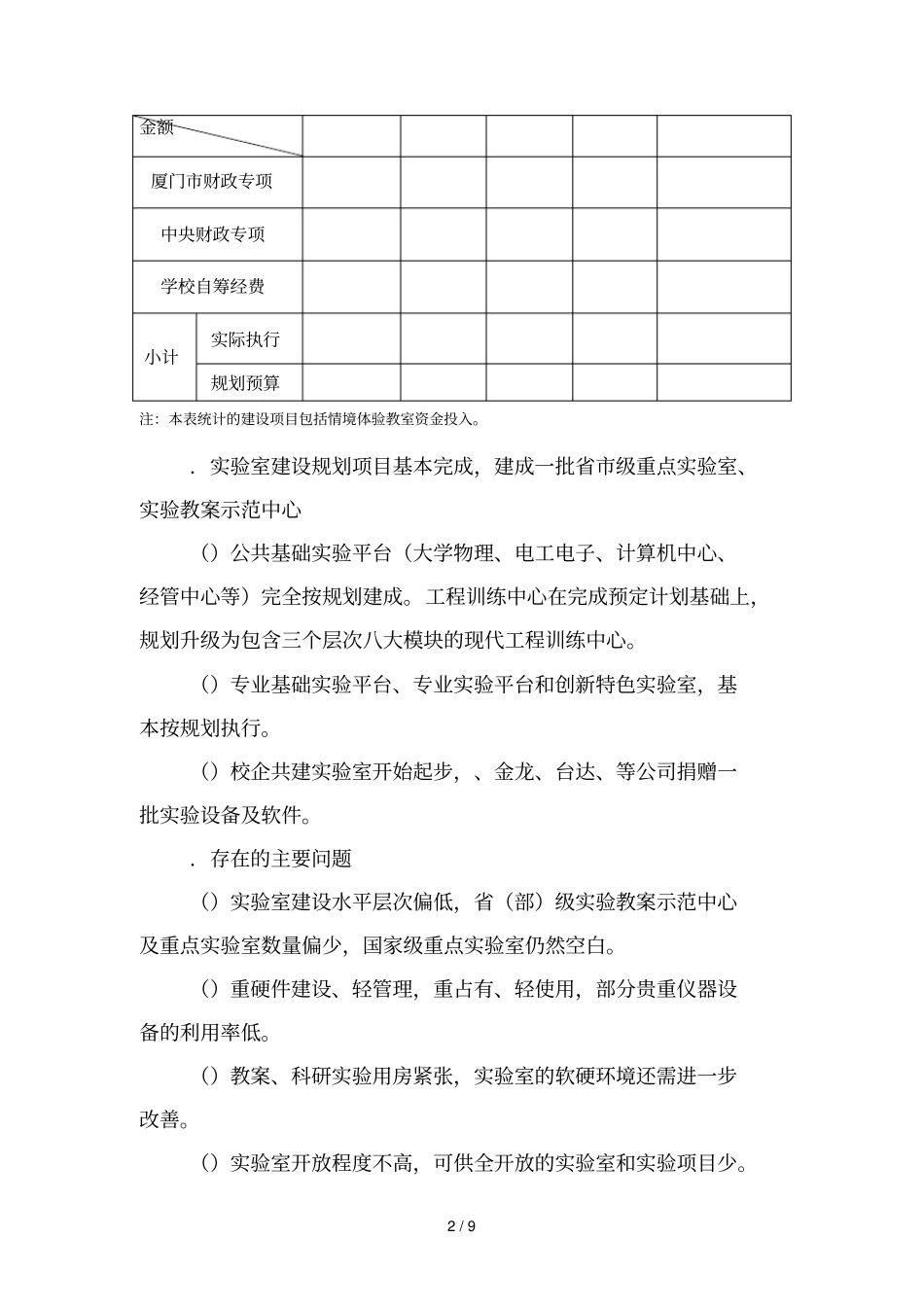 厦门理工学院-2015年试验室建设和发展规划_第2页