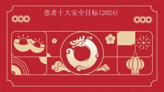 2024版患者十大安全目标 