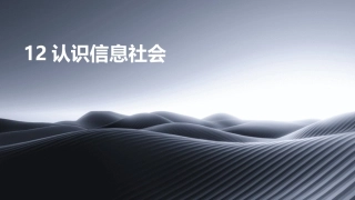 12认识信息社会