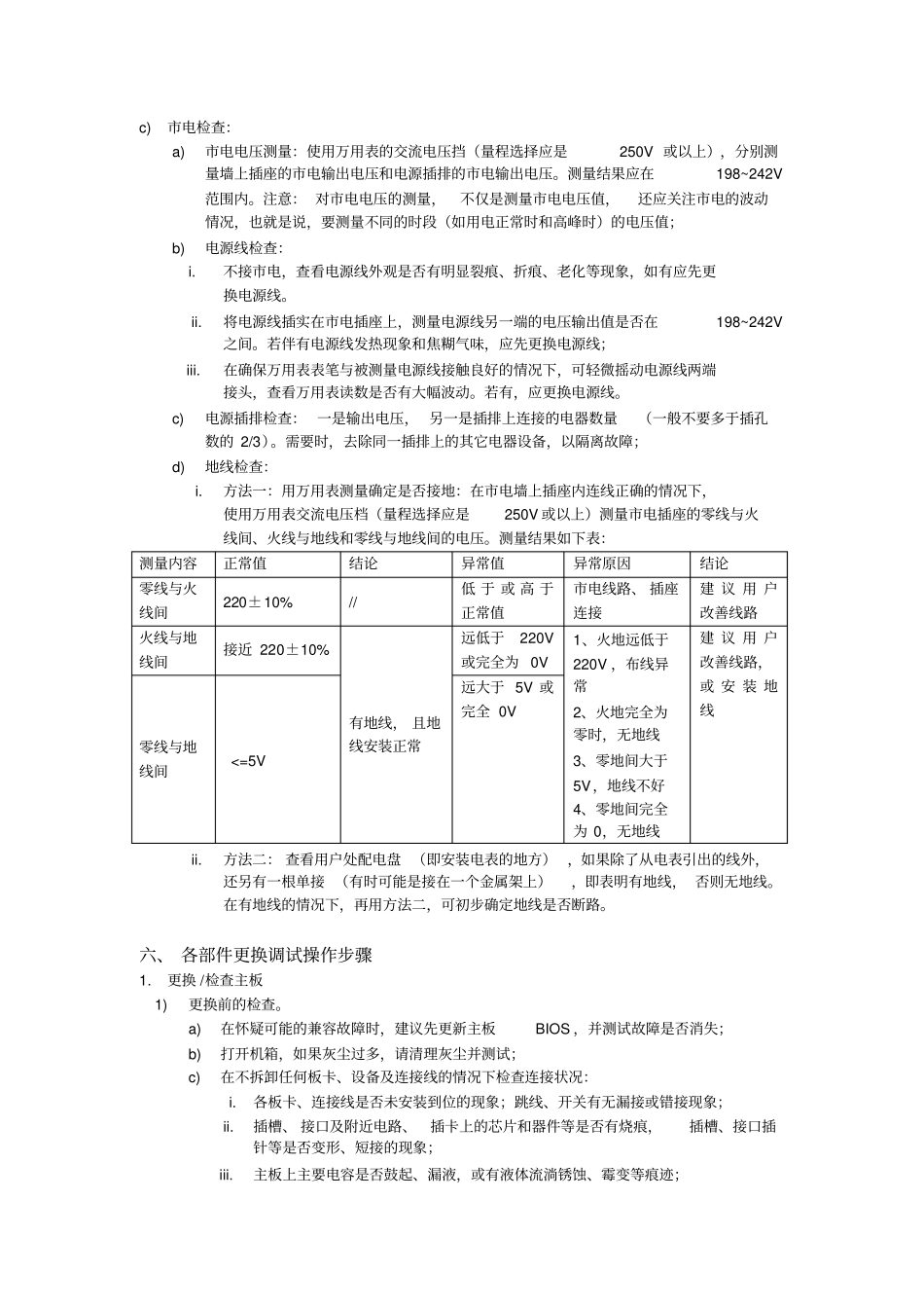 台式电脑软硬件维修操作规范概要_第3页
