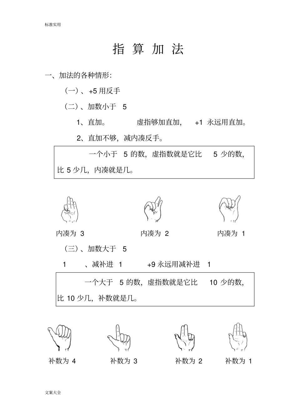 史丰收速算法加减法口诀_第1页