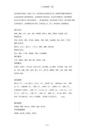 各式风格庭院植物配置