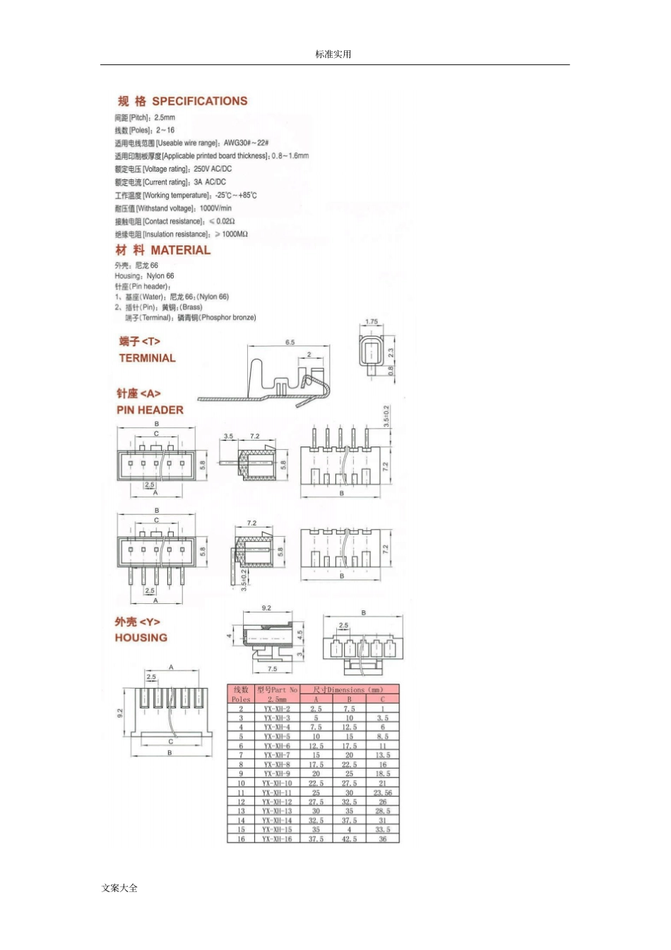 各种常见PCB直插连接器名称_第3页