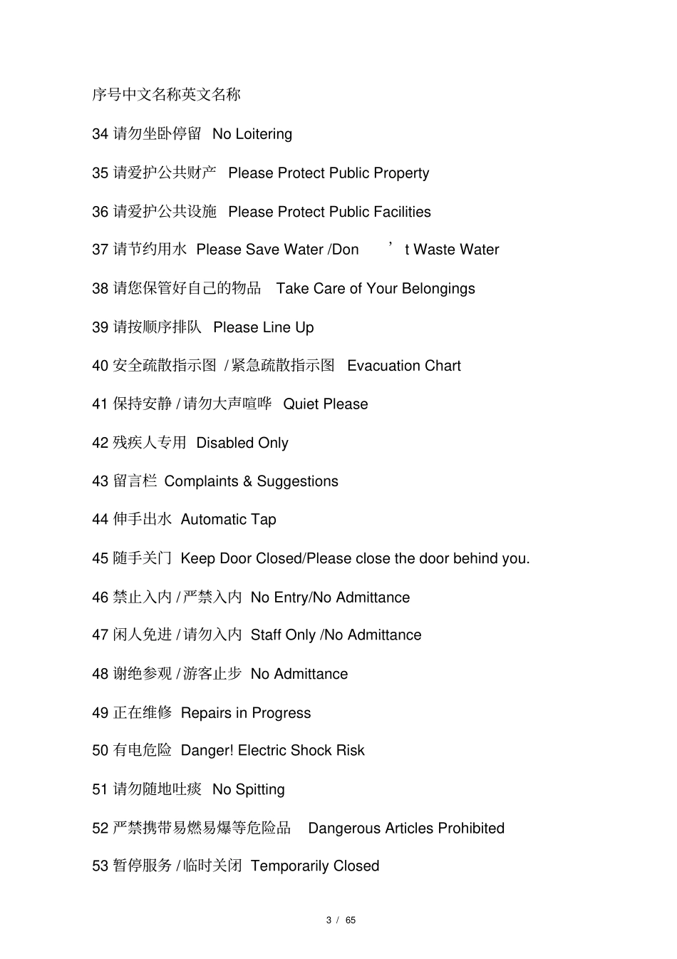 各种标识英文_第3页