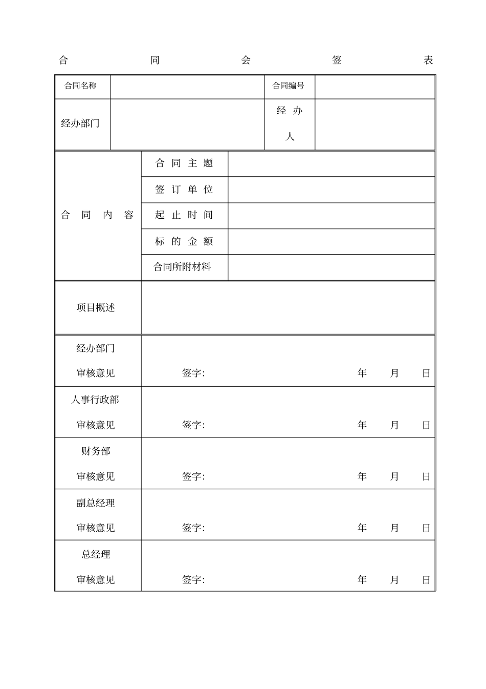 合同会签表模板_第1页