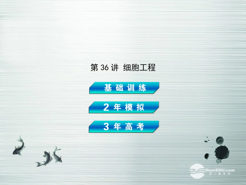 【3年高考2年模拟】2014高考生物总复习(基础训练+2年模拟+3年高考)第36讲-细胞工程-43张PPT)课件-新人_第2页