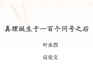 20-真理诞生于一百个问号之后