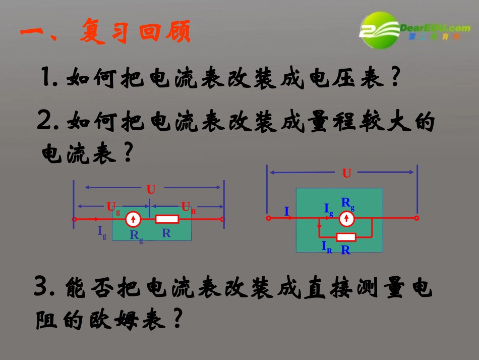 高中物理-2.8-多用电表教学课件-新人教版选修3-1_第2页