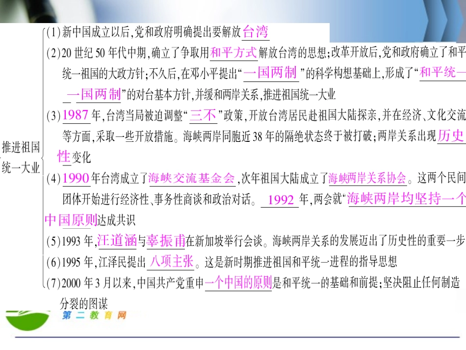 2010年(精品课件)八年级历史下册第4单元民族团结与祖国统一--第13课海峡两岸的交往课件人教版_第3页