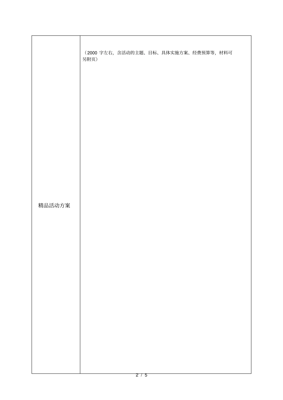 合肥工业大学学生社团精品活动立项申报书_第2页