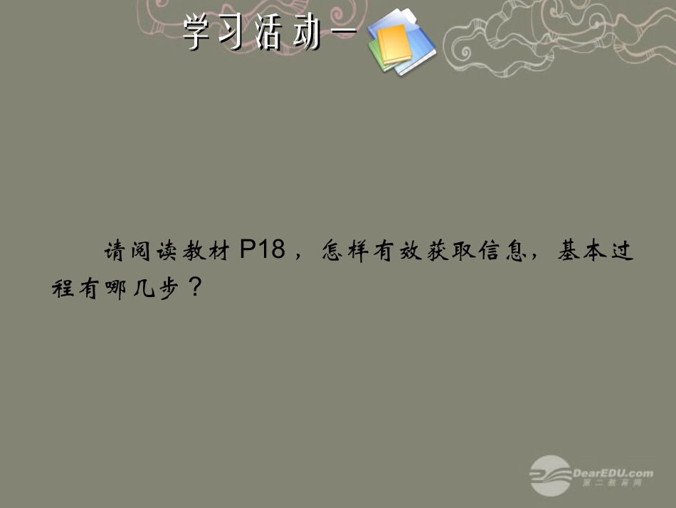 重庆市高中信息技术基础《21获取信息的过程与方法》课件_第2页