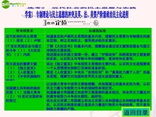 【名师伴你行】2014高考历史一轮复习-选考内容-近代社会的民主思想与实践学案部分课件-新人教版