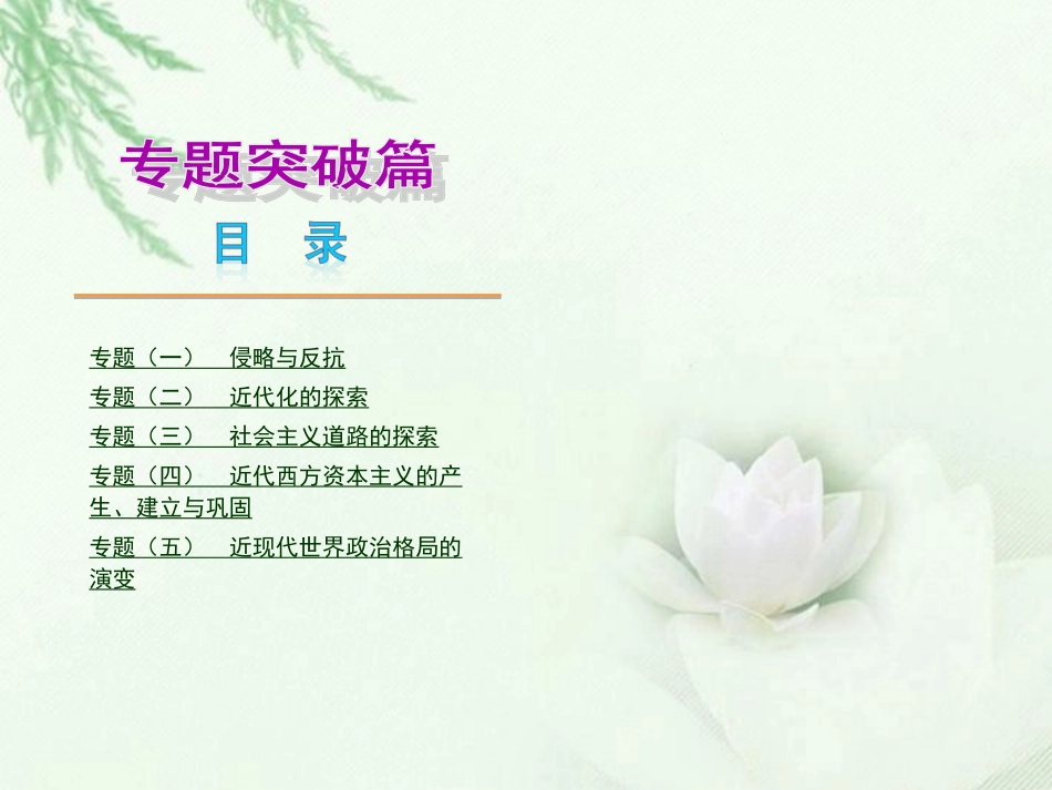 (河北专用)2013届中考历史复习方案-专题突破篇新课标课件-新人教版_第1页