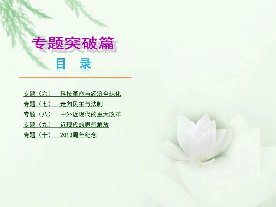 (河北专用)2013届中考历史复习方案-专题突破篇新课标课件-新人教版_第2页