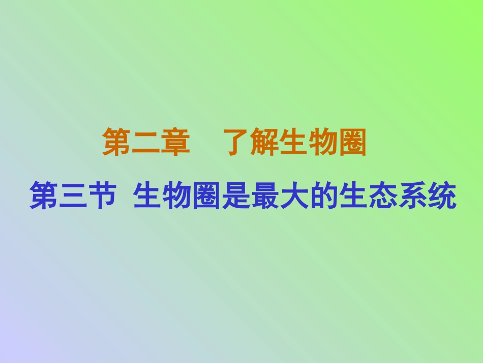 生物圈是最大的生态系统(上课用)_第1页