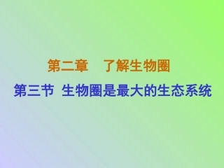 生物圈是最大的生态系统(上课用)