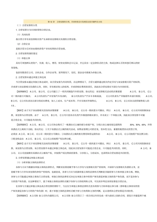 合营安排的分类、共同经营的会计处理及长投关键考点小结