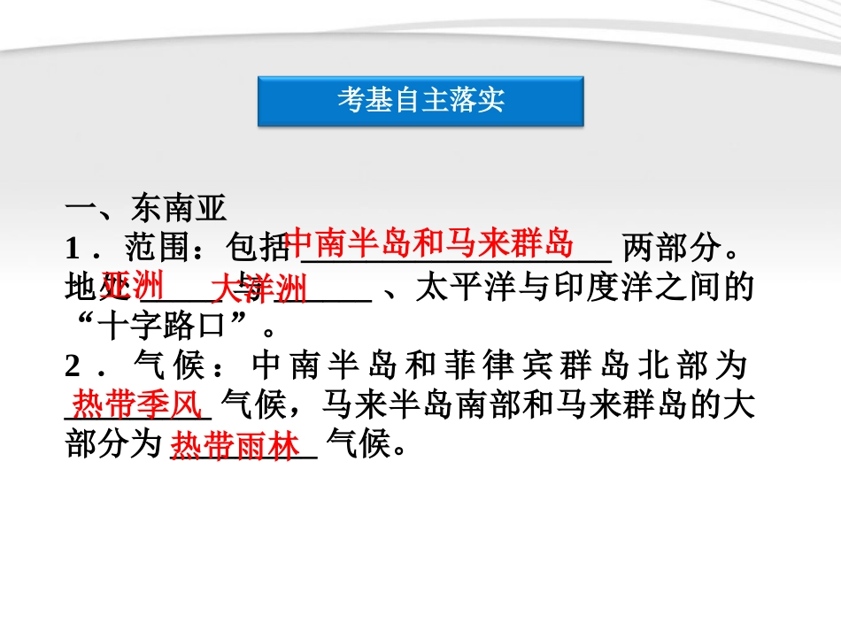 【优化方案】2012高三地理一轮复习-第十一单元第37讲五个地区——东南亚、中东、欧洲西部、撒哈拉以南的非_第3页