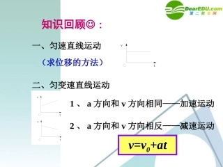 高中物理-2-3《匀变速直线运动的位移与时间的关系》课件-新人教版必修1