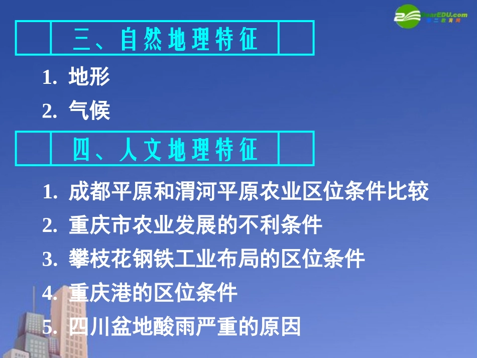 高三地理-《四川盆地》课件(1)-湘教版_第2页