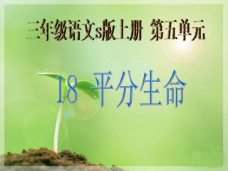 小学三年级上册语文平分生命
