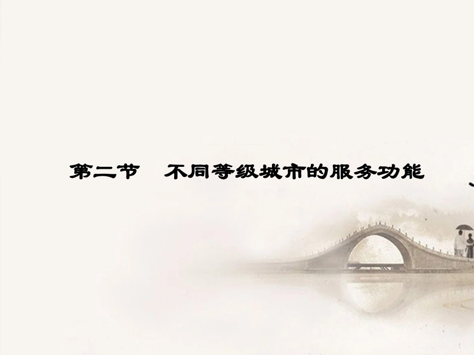 【优化指导】高中地理-2-2-不同等级城市的服务功能课件-新人教版必修2_第1页