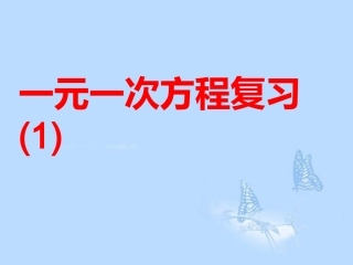 浙江省绍兴县杨汛桥镇中学七年级数学上册-一元一次方程复习课件-浙教版