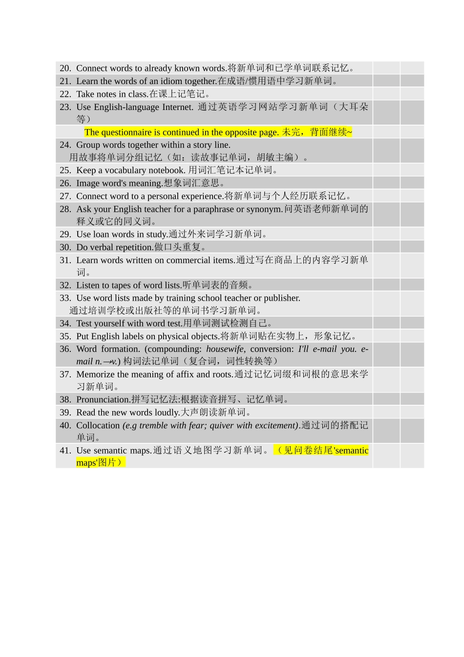 questionnaire-vocabularylearningstrategies_第2页