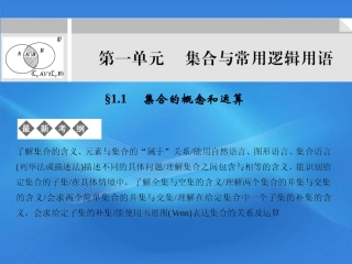 【创新设计】2012版高考数学总复习-第1单元-集合与常用逻辑用语-1.1-集合的概念和运算课件-(理)-新人教B