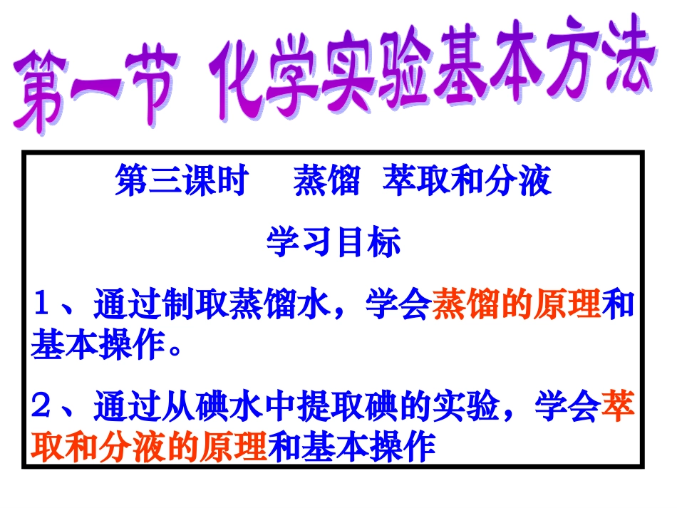 蒸馏、萃取分液_第1页