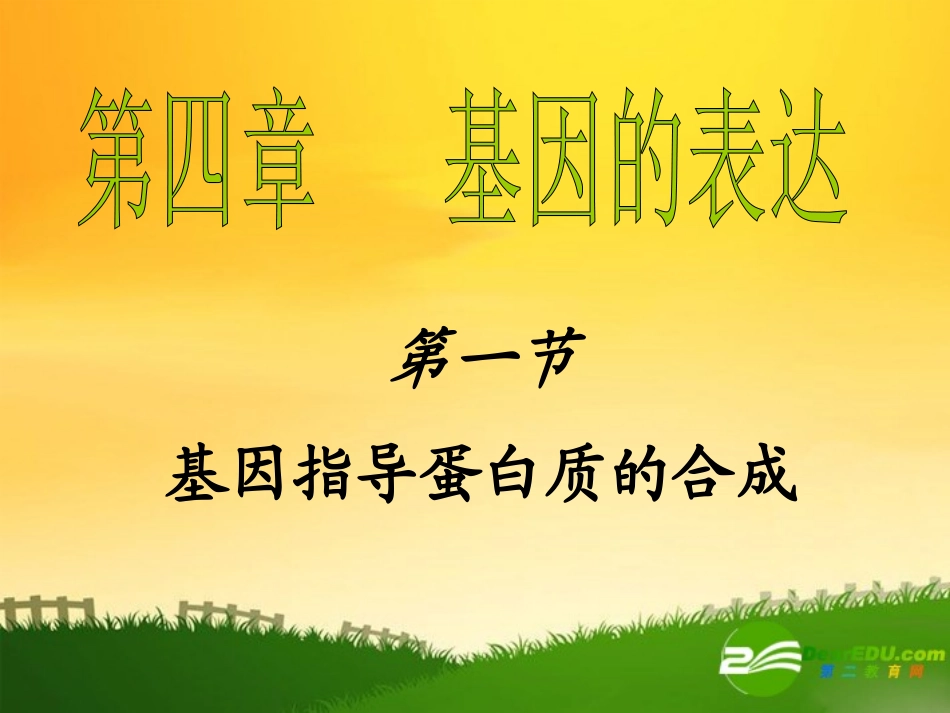 高中生物：第1节基因指导蛋白质得合成课件人教版必修2_第1页